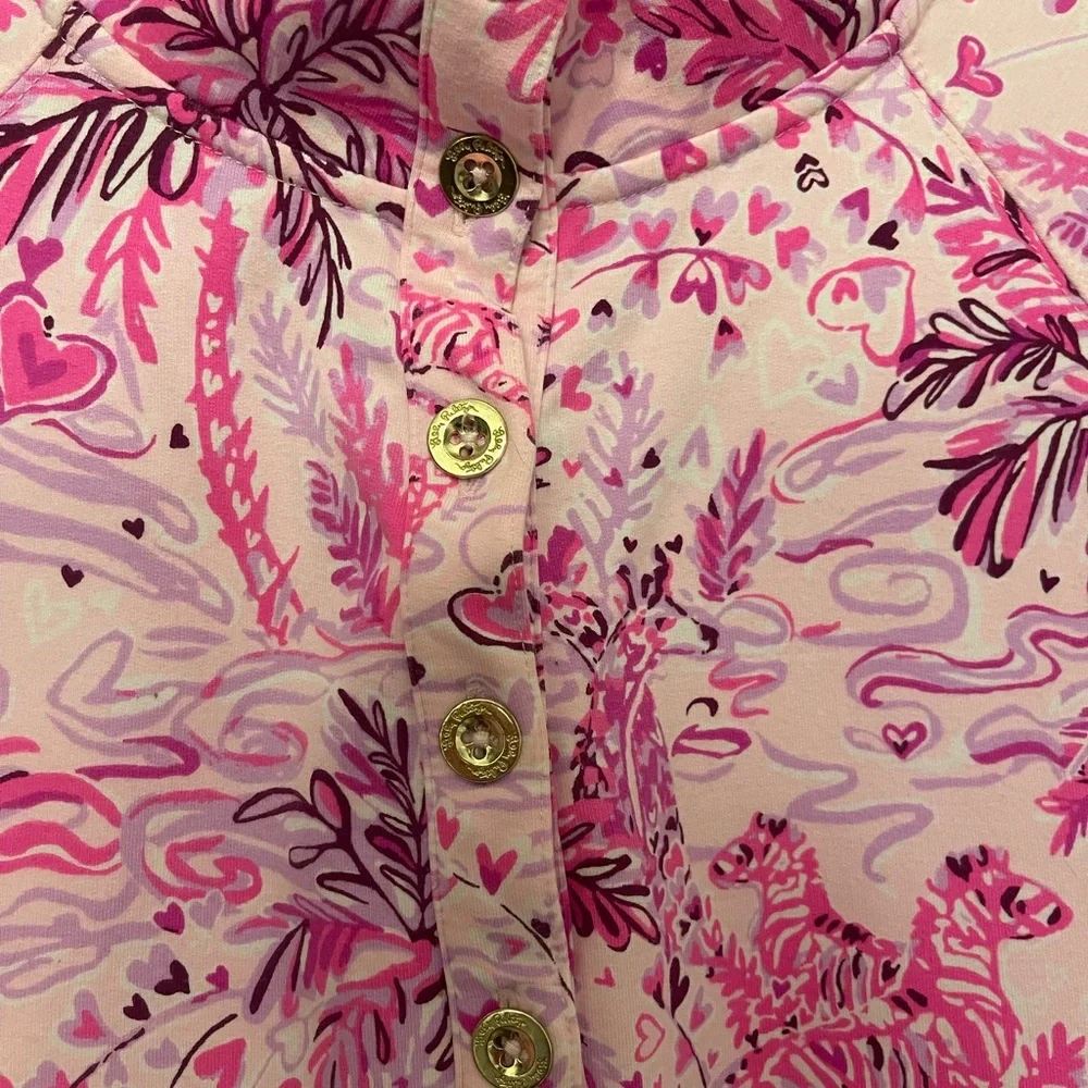 Lilly Pulitzer Pink and Purple Patterned Blouse - Picture 2 of 7
